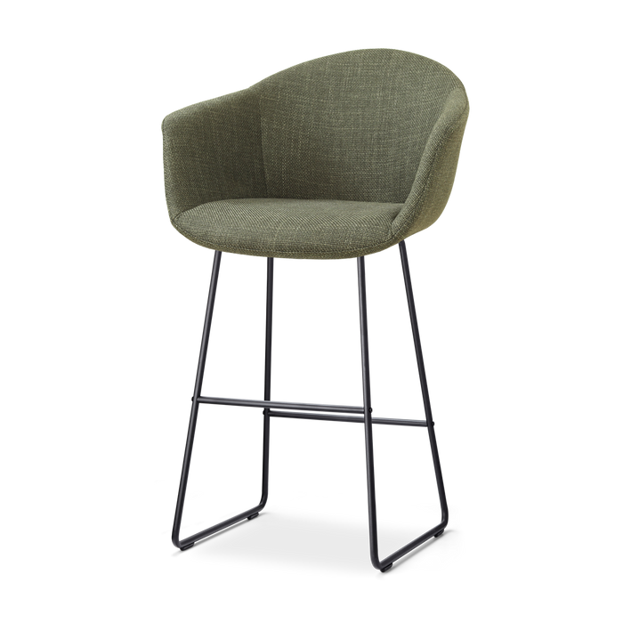 Nolon Nino-Otis Barkruk Forestgroen - Zwart Onderstel - 75 Cm