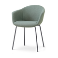 Nolon Nora-Otis Eetkamerstoel Saliegroen - met Armleuning - Zwart