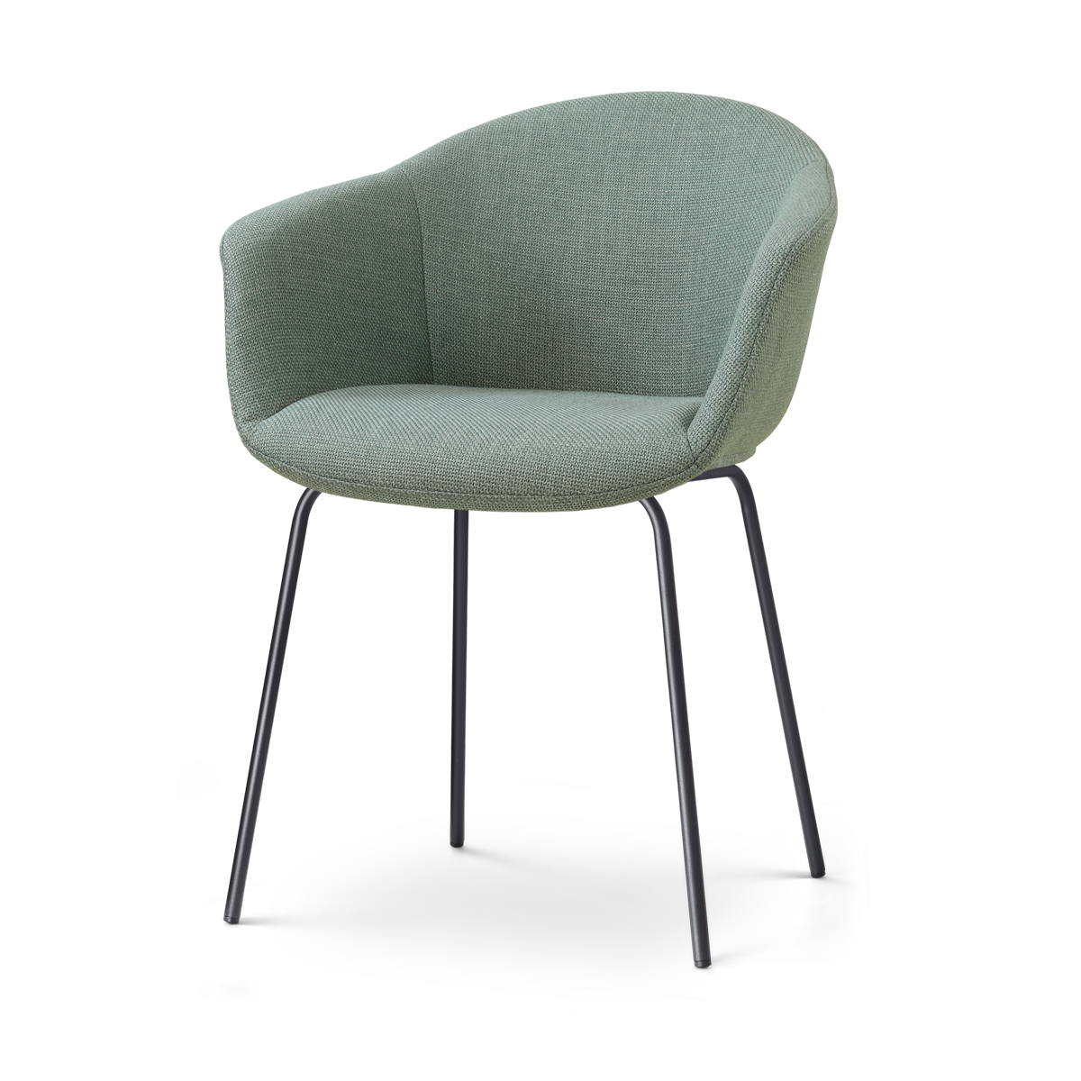 Nolon Nora-Otis Eetkamerstoel Saliegroen - met Armleuning - Zwart