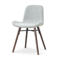 Nolon Nena-Fé Eetkamerstoel Grijs Melange - Walnoot Houten Onderstel