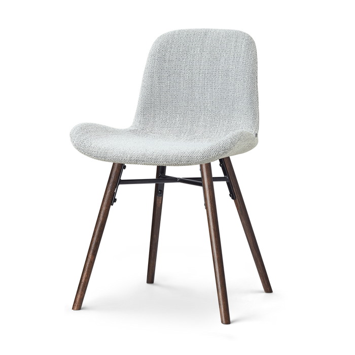 Nolon Nena-Fé Eetkamerstoel Grijs Melange - Walnoot Houten Onderstel