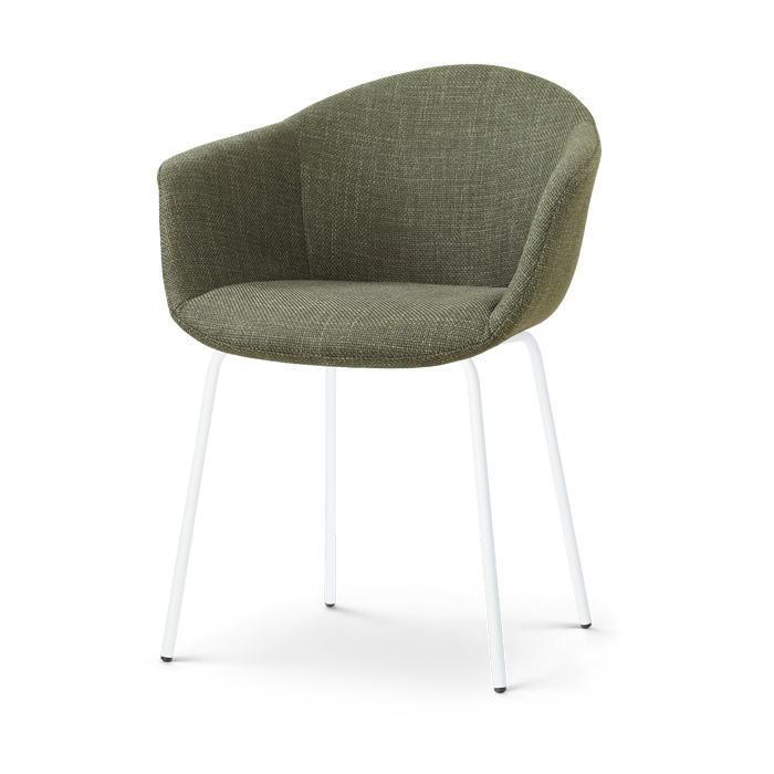 Nolon Noa-Otis eetkamerstoel forestgroen - wit onderstel