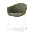Nolon Noa-Otis eetkamerstoel forestgroen - wit onderstel