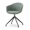 Nolon Nola-Otis Draaibare Eetkamerstoel Saliegroen - Zwart Onderstel