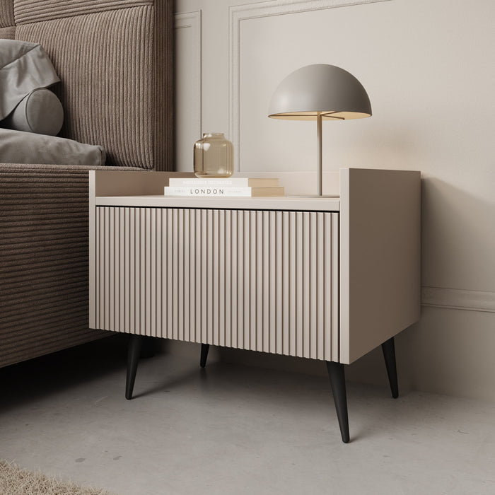 Meubella - Asty - Nachtkastje - Beige