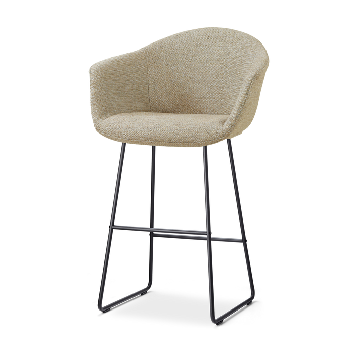 Nolon Nino-Otis barkruk taupe melange - zwart onderstel - 75 cm