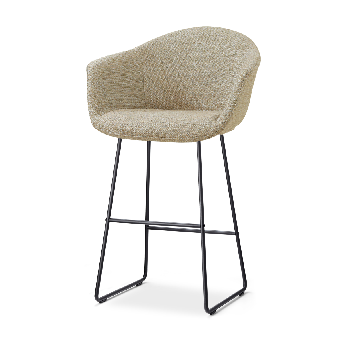 Nolon Nino-Otis Barkruk Taupe Melange - Zwart Onderstel - 75 Cm