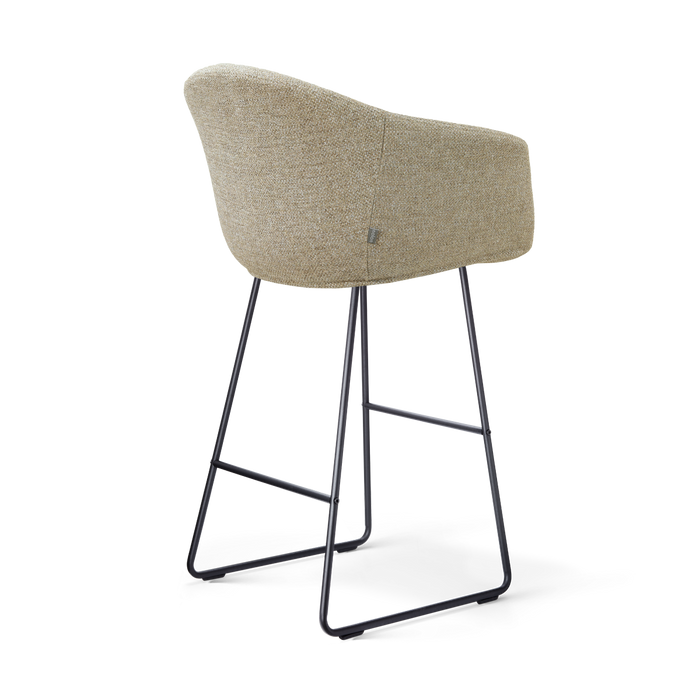 Nolon Nino-Otis Barkruk Taupe Melange - Zwart Onderstel - 75 Cm