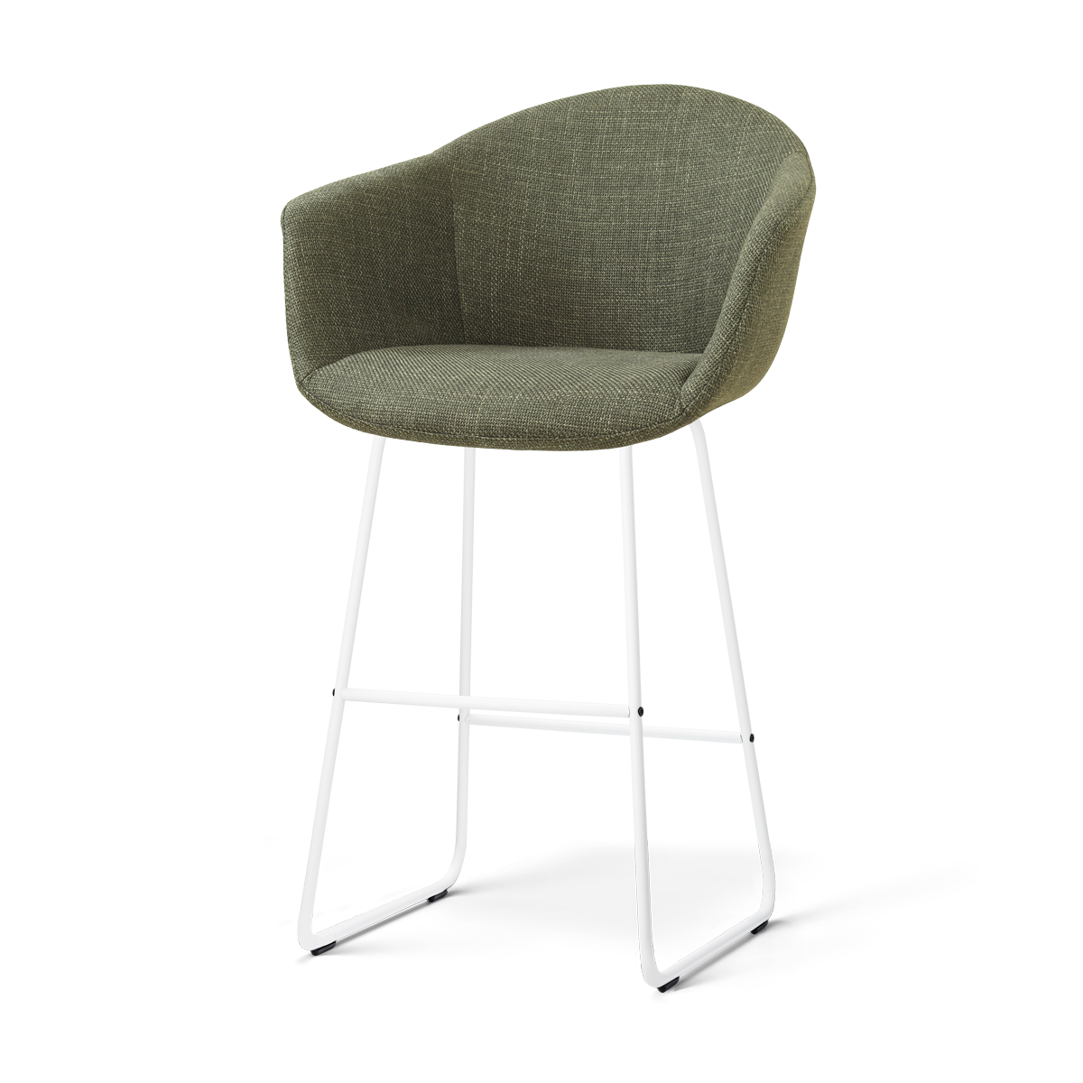 Nolon Nino-Otis barkruk forestgroen - wit onderstel - 75 cm