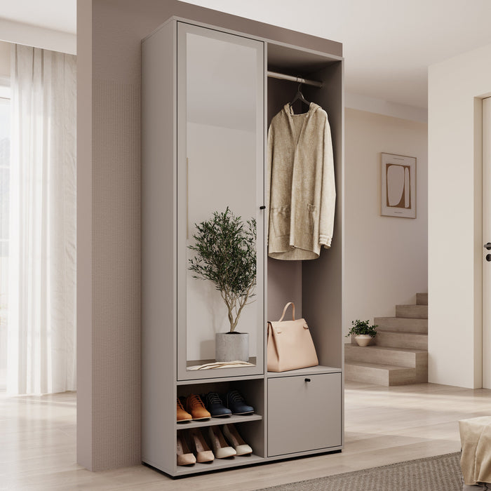 Meubella - Deacon - Halkast met 2 deuren - Grijs