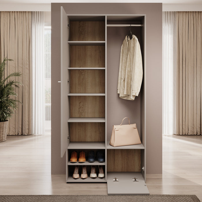 Meubella - Deacon - Halkast met 2 deuren - Grijs