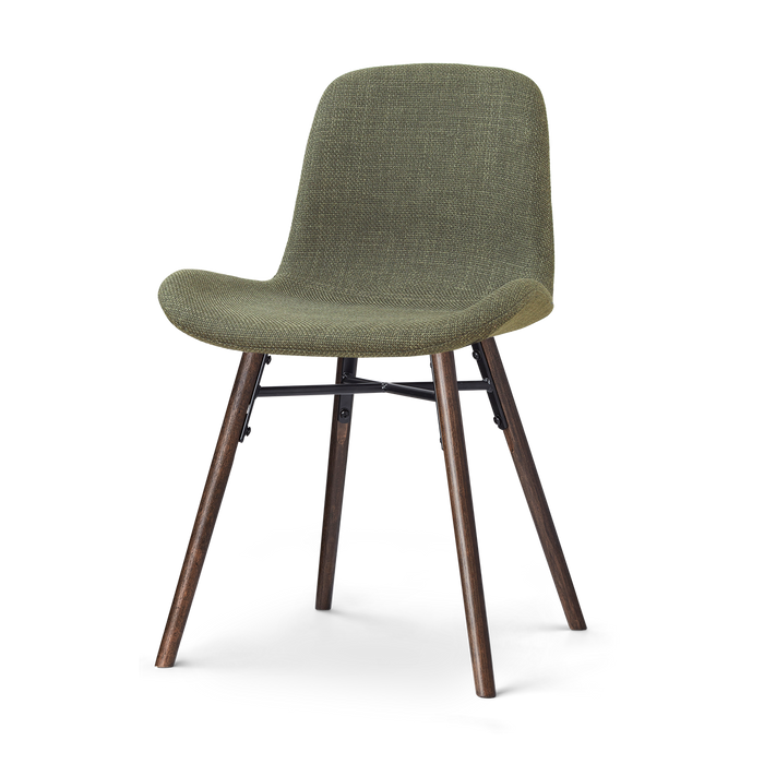 Nolon Nena-Fé Eetkamerstoel Forestgroen - Walnoot Houten Onderstel