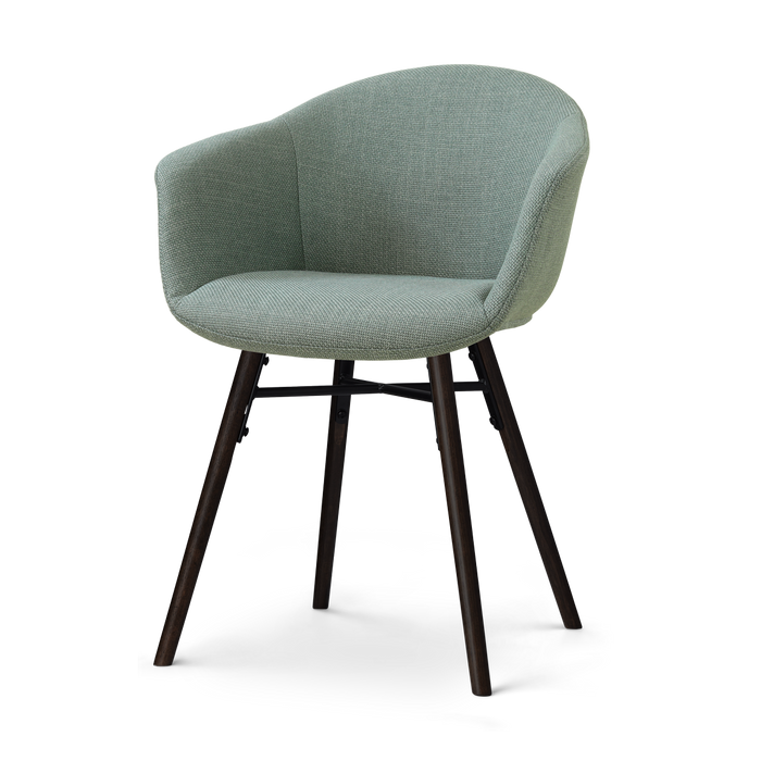 Nolon Nena-Otis Eetkamerstoel Saliegroen - Zwarte Houten Poten