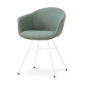 Nolon Noa-Otis Eetkamerstoel Saliegroen - met Armleuning - Wit