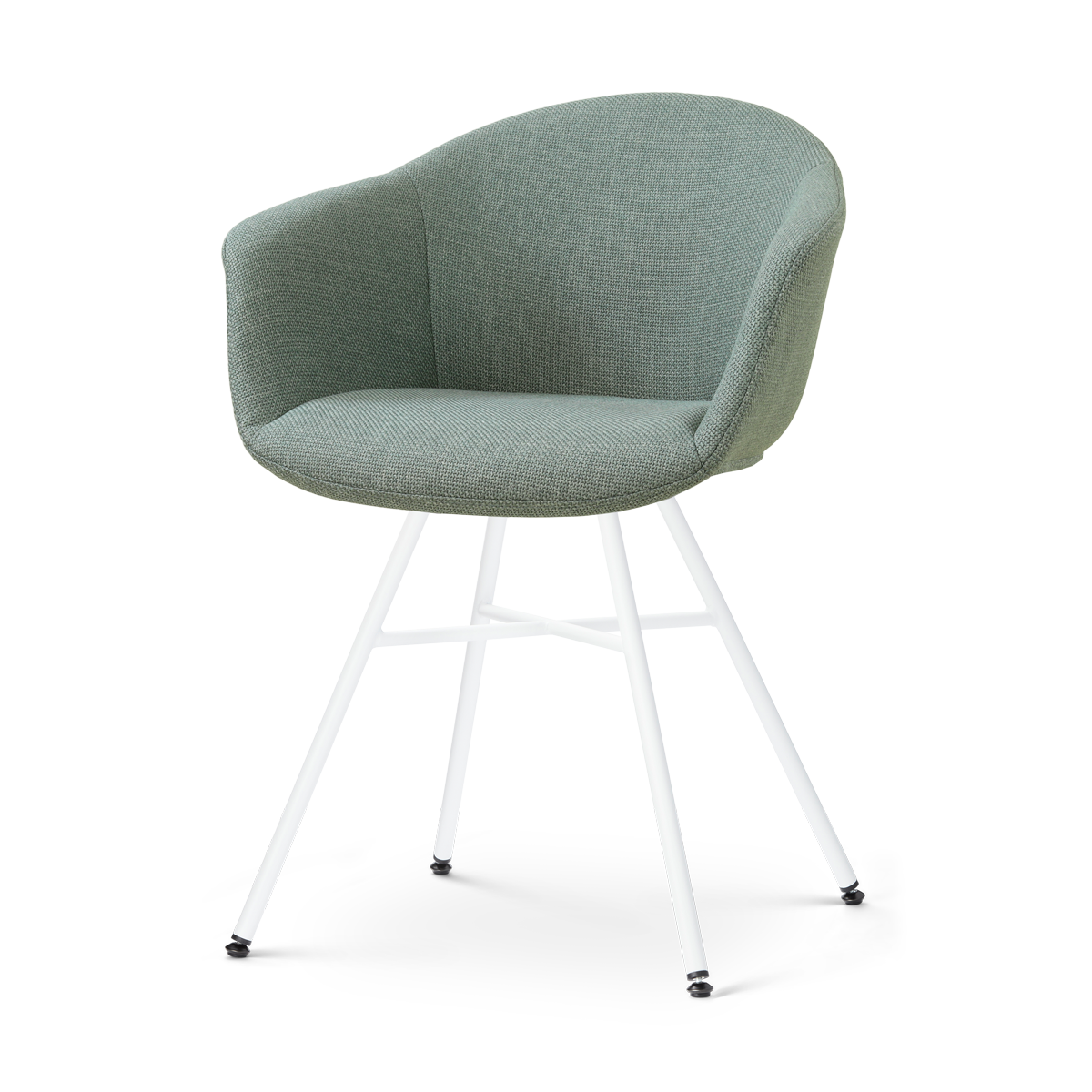 Nolon Noa-Otis Eetkamerstoel Saliegroen - met Armleuning - Wit