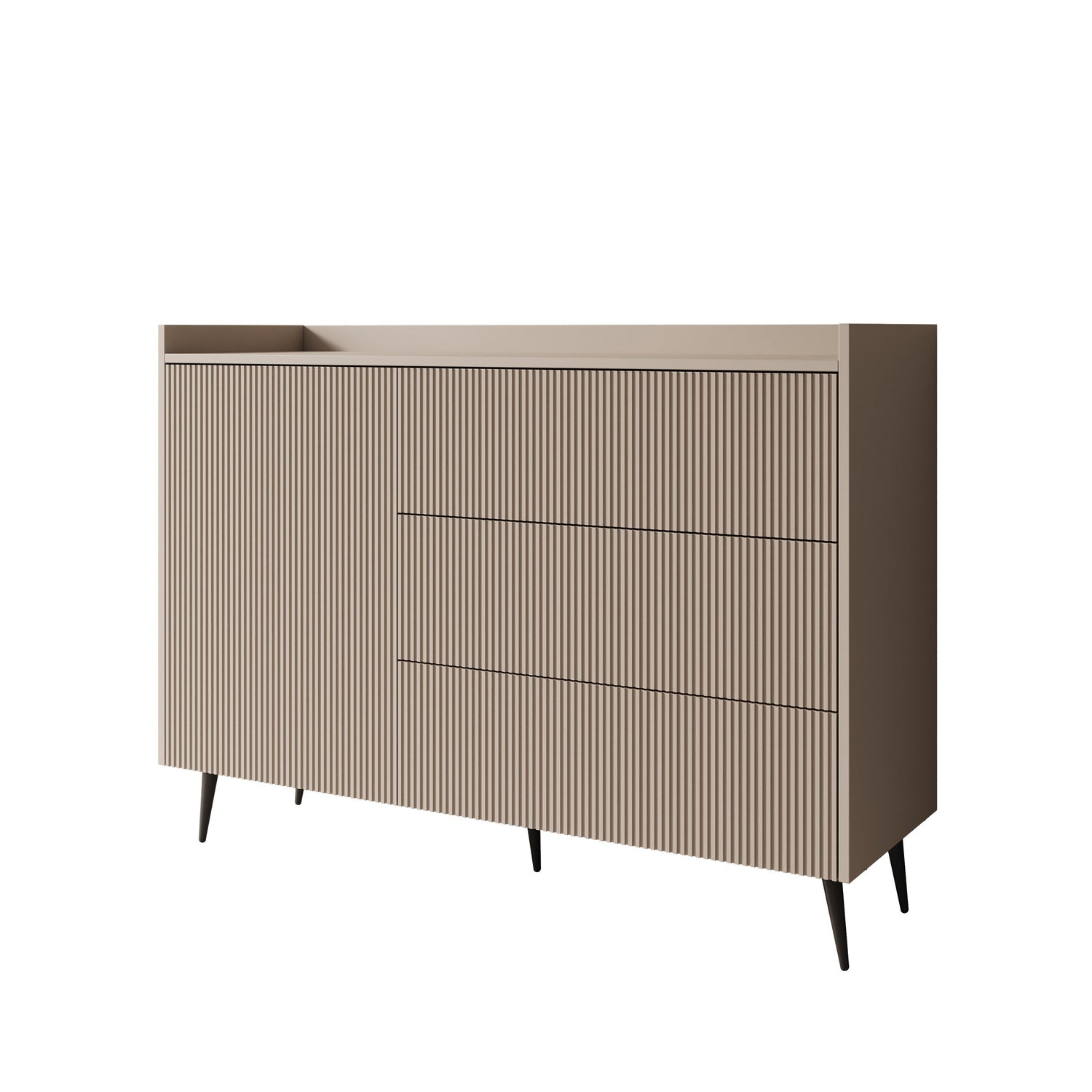 Meubella - Asty - Dressoir - Beige - 126x41x92 cm