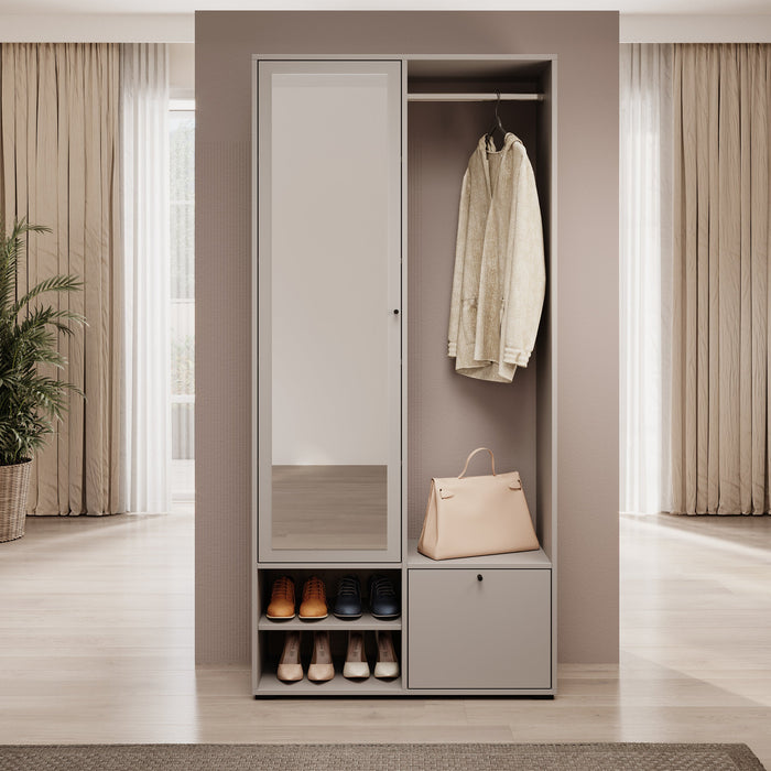 Meubella - Deacon - Halkast met 2 deuren - Grijs