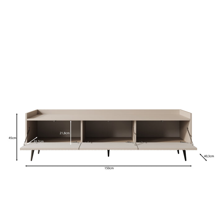 Meubella - Asty - TV-Meubel - Beige - 150 cm