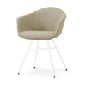 Nolon Noa-Otis eetkamerstoel taupe melange - wit onderstel