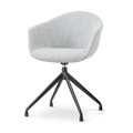 Nolon Nola-Otis Eetkamerstoel Grijs Melange - Draaibaar Zwart