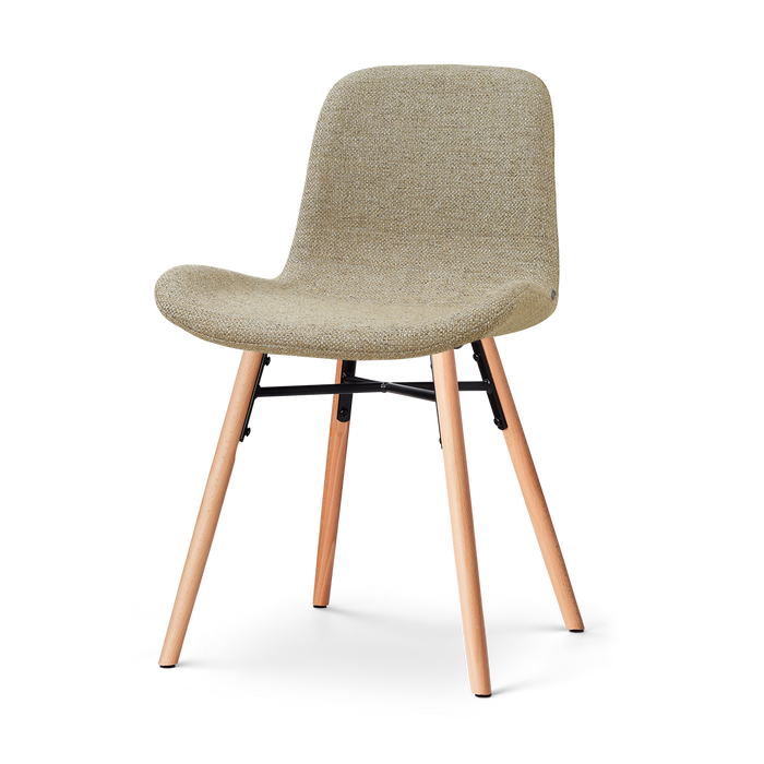 Nolon Nena-Fé eetkamerstoel taupe melange - houten onderstel