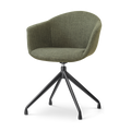 Nolon Nola-Otis draaibare eetkamerstoel forestgroen - zwart onderstel