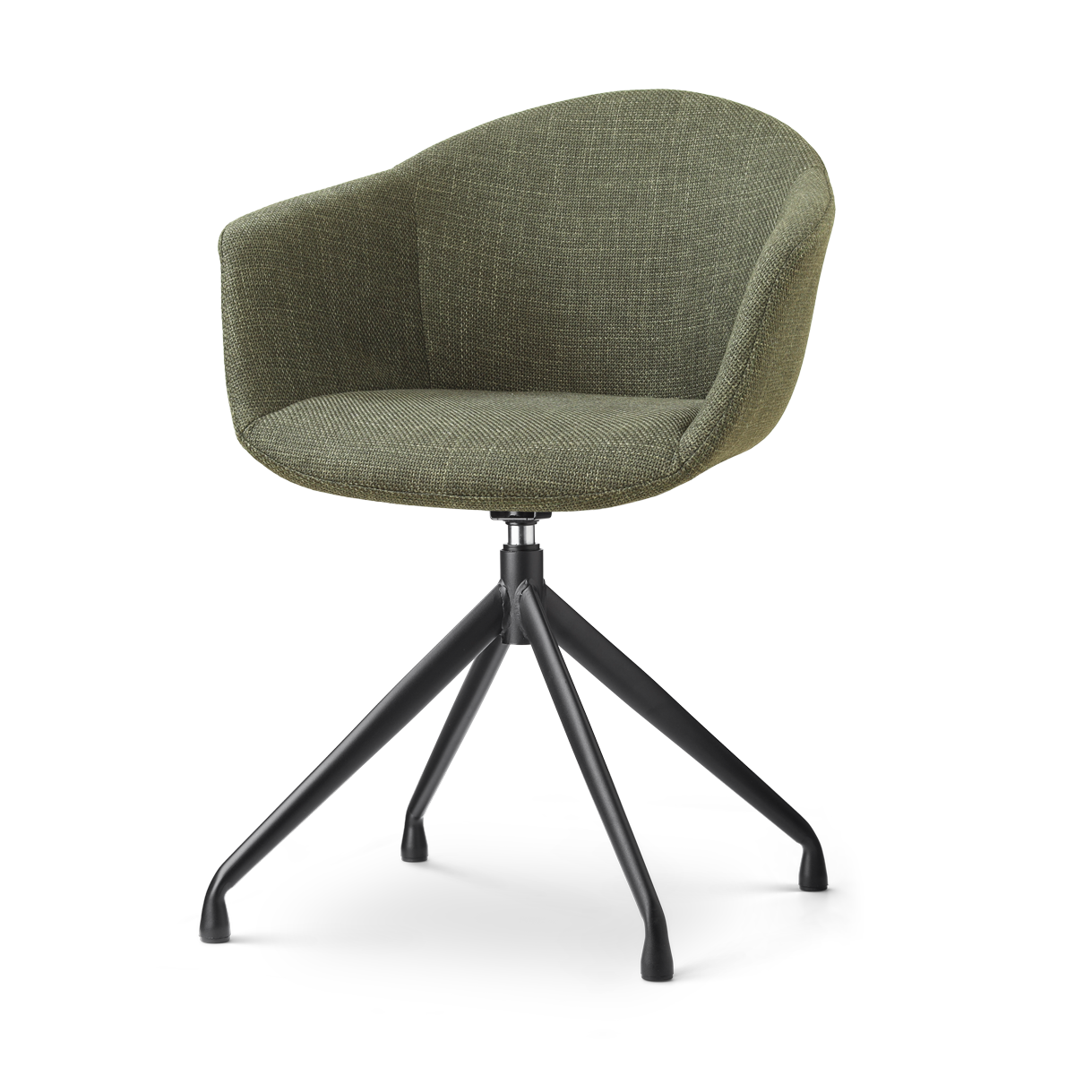 Nolon Nola-Otis draaibare eetkamerstoel forestgroen - zwart onderstel