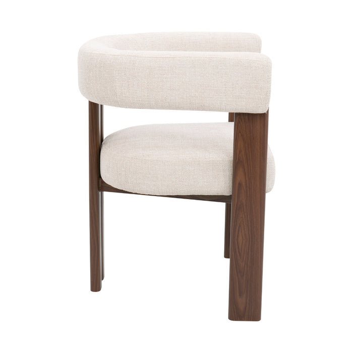 DÉJA Living - Fauteuil Beige Stof - Walnoot - 67x60x70cm - Aragon