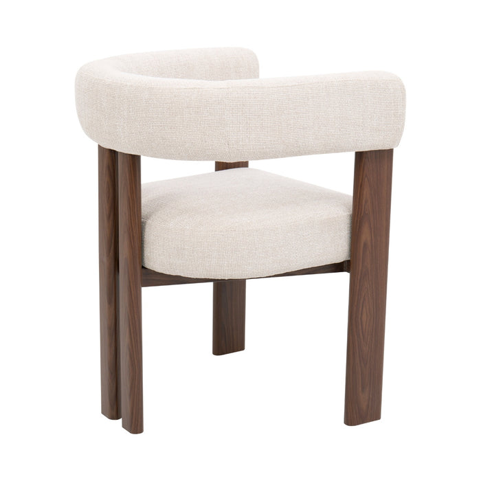 DÉJA Living - Fauteuil Beige Stof - Walnoot - 67x60x70cm - Aragon