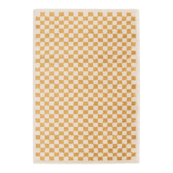 AFK Living vloerkleed Checkers - zeer zacht - geel