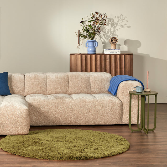 by fonQ Fuzz Vloerkleed Ø 150 cm - Olijfgroen