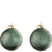 J-Line kerstbal Bal - glas - groen - 2 stuks