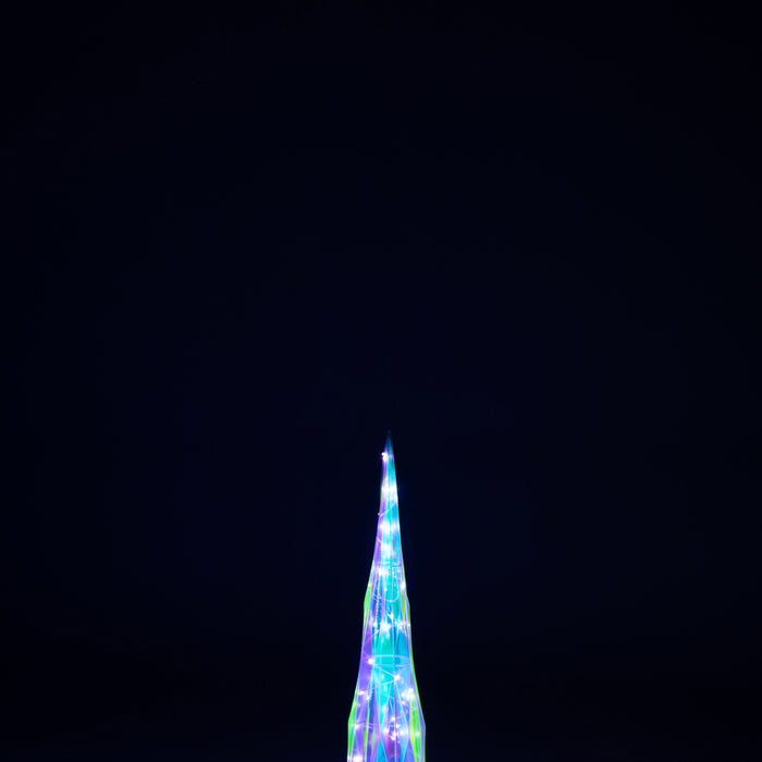 J-Line decoratie Boom - kunststof - mix - small - LED lichtj