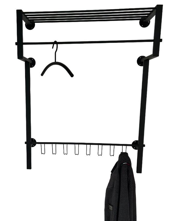 LT-Luce Kapstok Joy Royal XXL Mat Zwart 8 Haken 95 x 75cm
