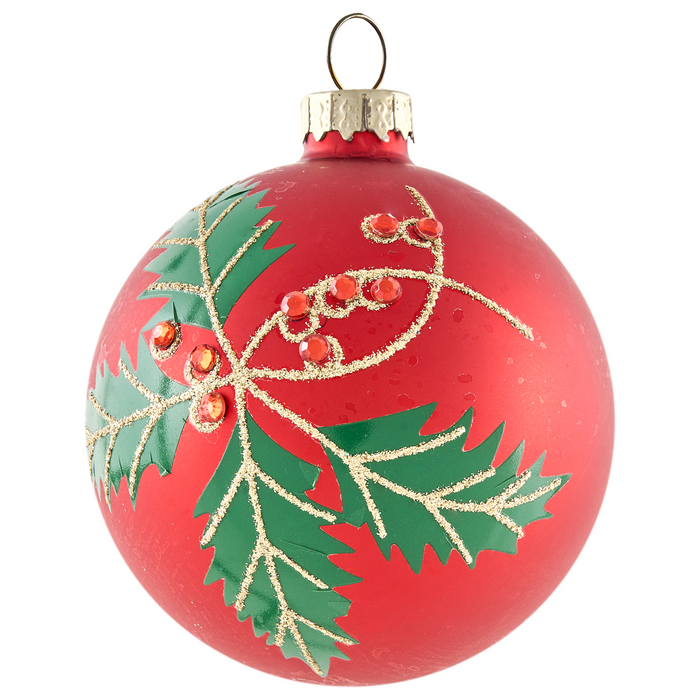 Beliani - TWINKLE - Set van 70 kerstballen - Rood|Groen - Glas
