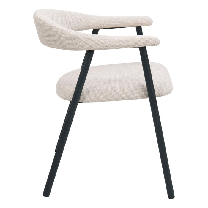 Giga Meubel - Eetkamerstoel Mila Beige|Zwart  - Set van 2