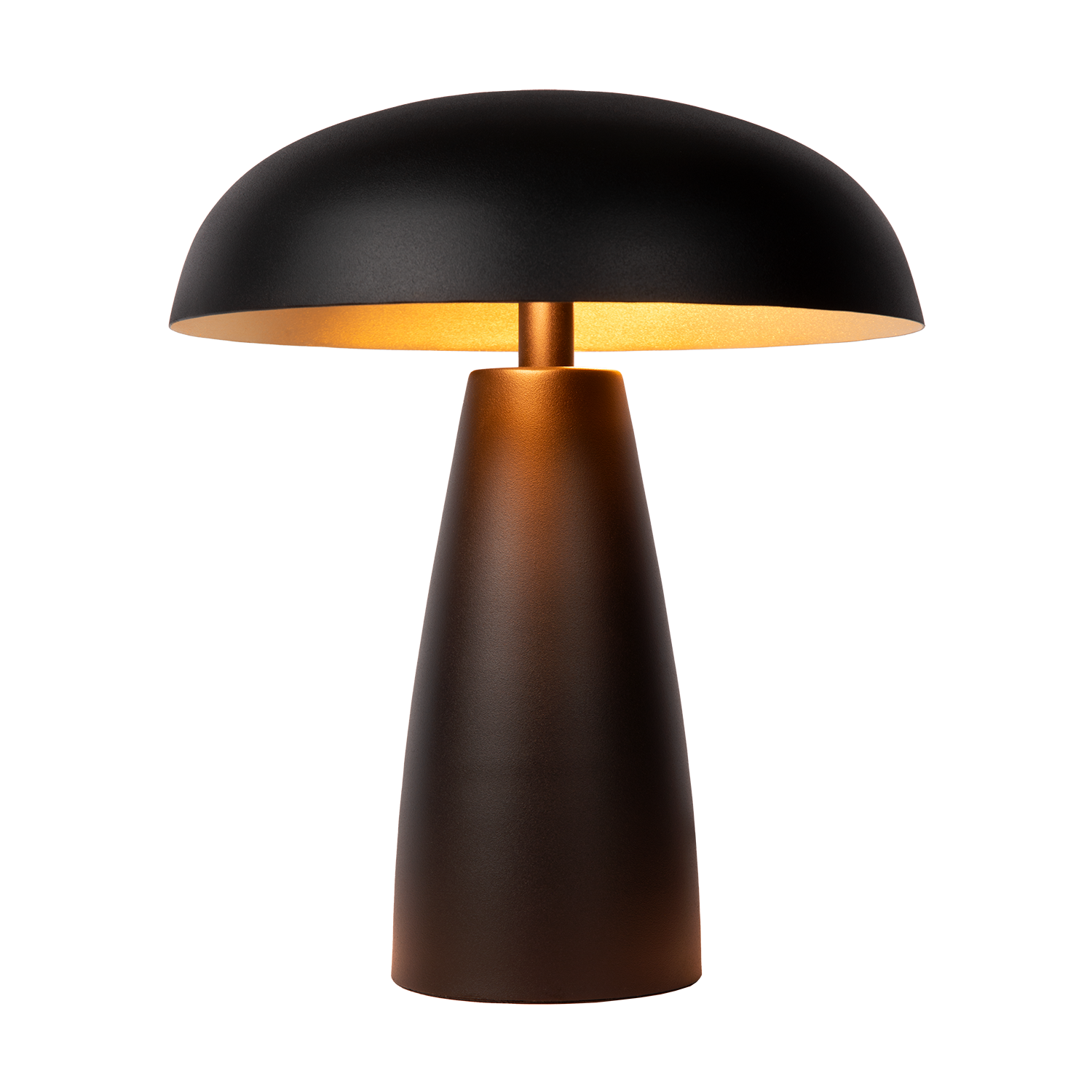 Atmooz Tafellamp Delilah - Zwart & Goud - Ø 25 cm - Metaal - Dimbaar