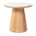Giga Meubel - Bijzettafel Wit Keramiek|Naturel - Ø60x55cm - Alba