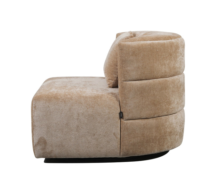 DÉJA Living - Draaifauteuil - Taupe Stof - 88x95x75cm - Ethan