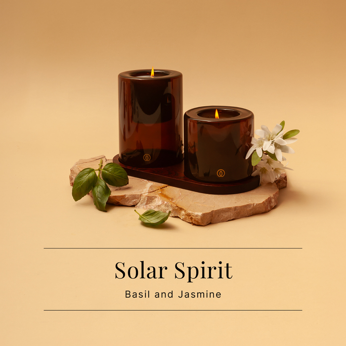 Spaas Delight Giftbox Solar Spirit – 2 Geurkaarsen & Schaal