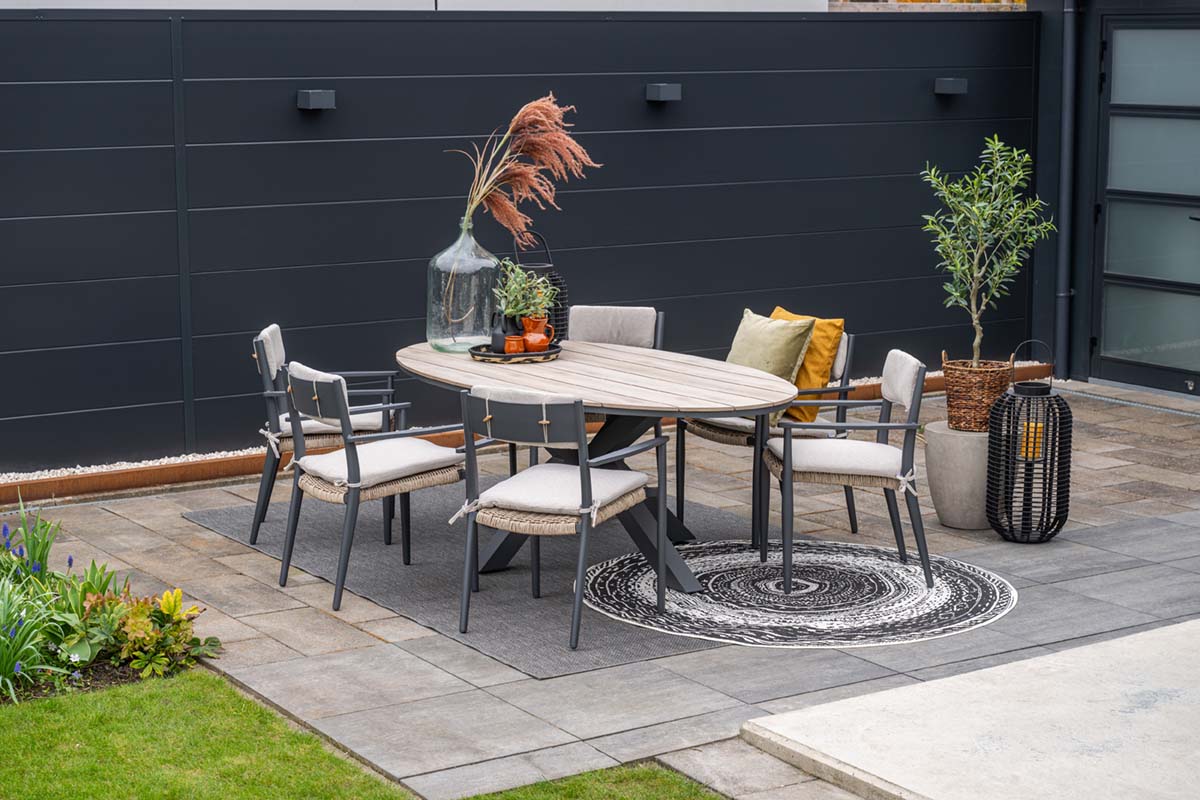 Parijs dining fauteuil - carbon black - natural - sand