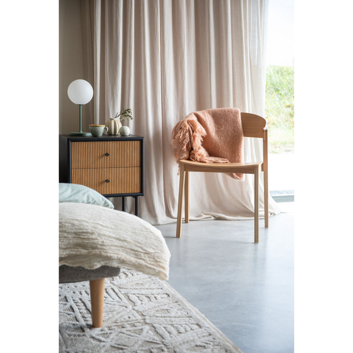 Housecraft Living Wooz eetkamerstoel Eikenhout Naturel - Set van 2