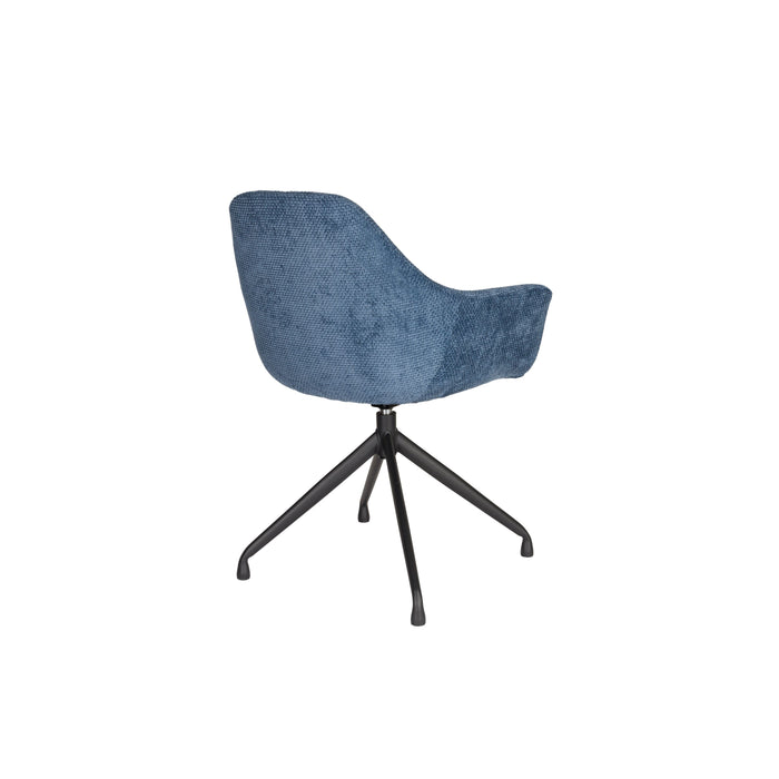 Housecraft Living Wiz Eetkamerstoelen Draaibaar Blauw - Set van 2