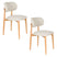 Housecraft Living Elle Eetkamerstoelen Beige - Set van 2