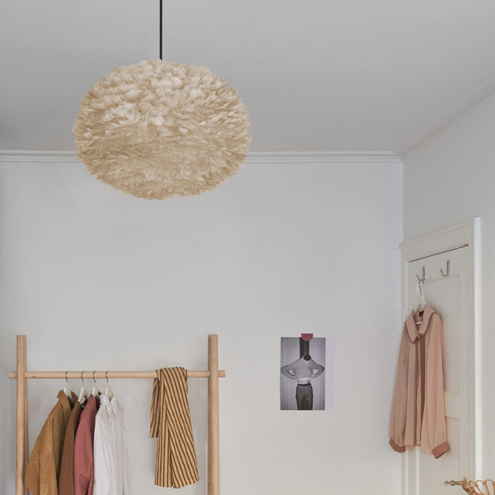 Umage Eos Large hanglamp light brown - met koordset wit - Ø 65 cm