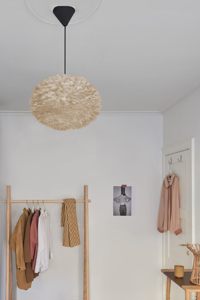 Umage Eos Large hanglamp light brown - met koordset wit - Ø 65 cm