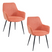 Housecraft Living Maud Eetkamerstoelen met armleuning Roze - Set van 2