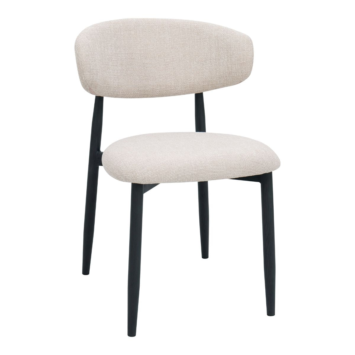 Giga Meubel - Eetkamerstoel Alexia Beige|Zwart  - Set van 2