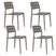 Housecraft Living Serra Tuinstoelen Kunststof Grijs - Set van 4