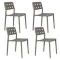 Housecraft Living Serra Tuinstoelen Kunststof Grijs - Set van 4
